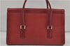 Authentic BURBERRY Vintage Leather Hand Tote Bag Red 6707D