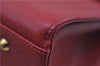 Authentic BURBERRY Vintage Leather Hand Tote Bag Red 6707D