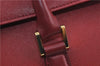 Authentic BURBERRY Vintage Leather Hand Tote Bag Red 6707D