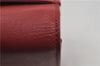 Authentic BURBERRY Vintage Leather Hand Tote Bag Red 6707D