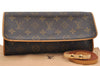 Authentic Louis Vuitton Monogram Pochette Twin GM Shoulder Bag M51852 LV 6708D
