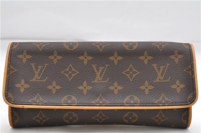 Authentic Louis Vuitton Monogram Pochette Twin GM Shoulder Bag M51852 LV 6708D