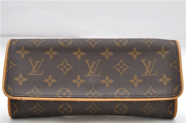 Authentic Louis Vuitton Monogram Pochette Twin GM Shoulder Bag M51852 LV 6708D