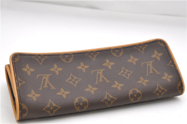 Authentic Louis Vuitton Monogram Pochette Twin GM Shoulder Bag M51852 LV 6708D