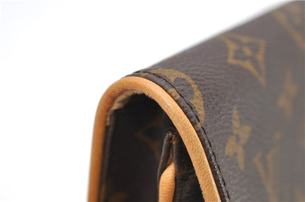 Authentic Louis Vuitton Monogram Pochette Twin GM Shoulder Bag M51852 LV 6708D