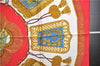 Authentic HERMES Carre 90 Scarf "Paste et Cavalerie" Silk Red 6708E
