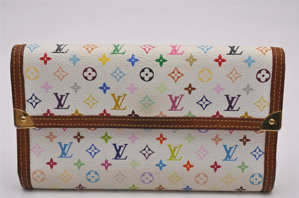 Auth Louis Vuitton Monogram Multicolor Porte Tresor International Wallet 6708I