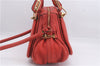 Authentic Chloe Paraty 2Way Shoulder Hand Bag Leather Red 6709D