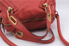 Authentic Chloe Paraty 2Way Shoulder Hand Bag Leather Red 6709D