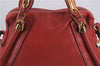 Authentic Chloe Paraty 2Way Shoulder Hand Bag Leather Red 6709D