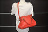 Authentic Chloe Paraty 2Way Shoulder Hand Bag Leather Red 6709D
