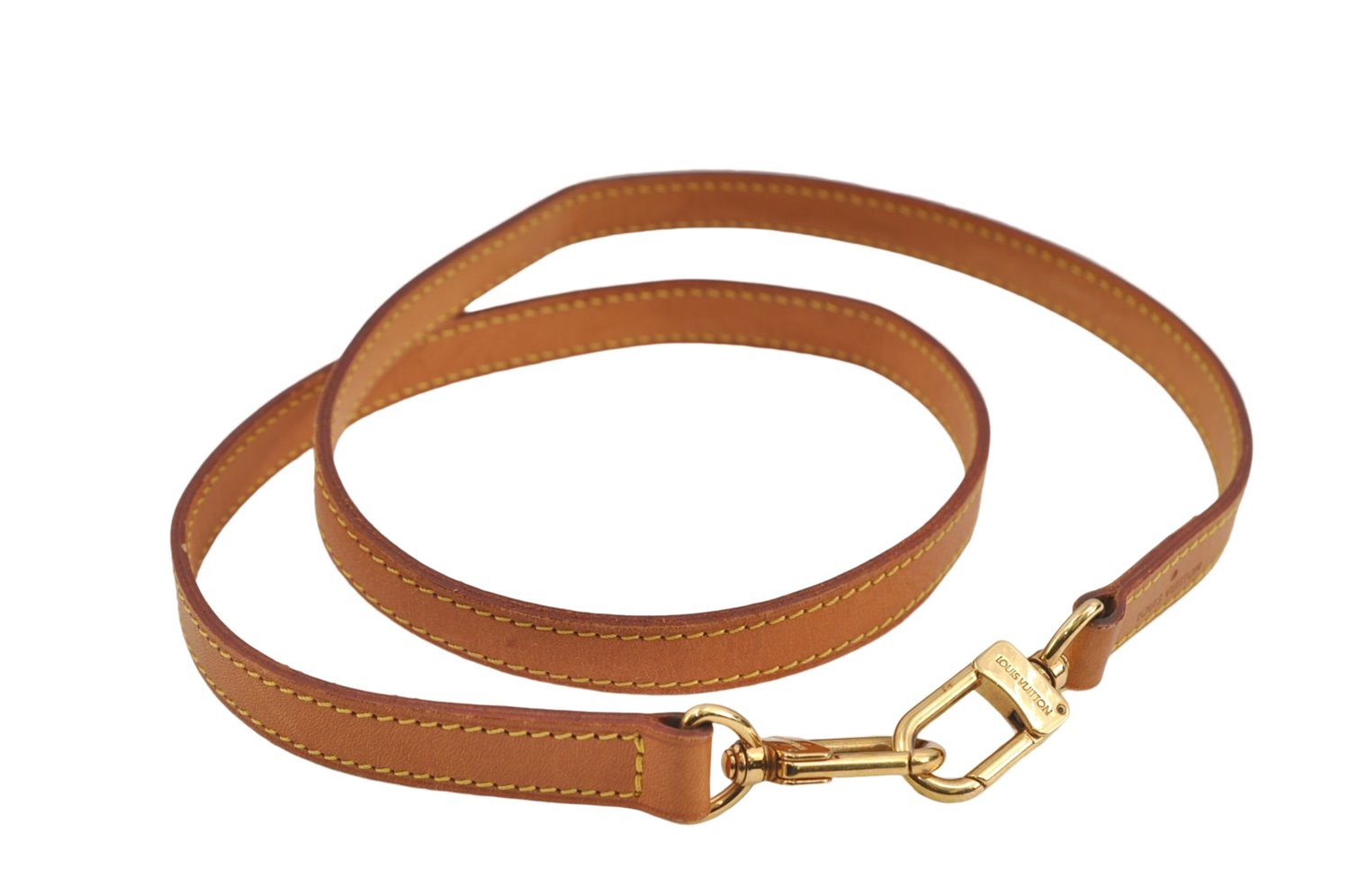 Authentic Louis Vuitton Leather Shoulder Strap Beige 39