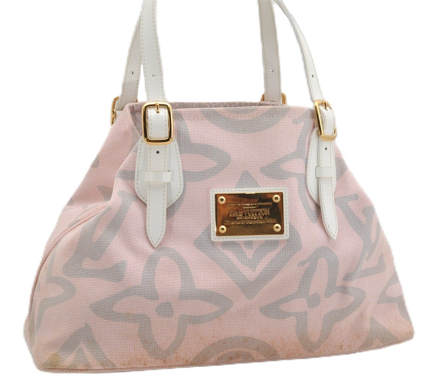 Authentic Louis Vuitton Cruise Line Tahitienne PM Tote Bag Pink M95672 LV 6711F