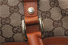 Authentic GUCCI Abbey Hand Boston Bag Purse GG Canvas Leather 130942 Brown 6712F