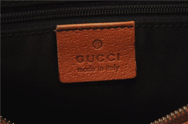 Authentic GUCCI Abbey Hand Boston Bag Purse GG Canvas Leather 130942 Brown 6712F