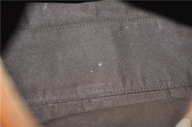 Authentic GUCCI Abbey Hand Boston Bag Purse GG Canvas Leather 130942 Brown 6712F