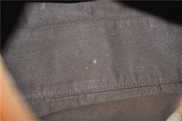 Authentic GUCCI Abbey Hand Boston Bag Purse GG Canvas Leather 130942 Brown 6712F