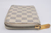 Authentic Louis Vuitton Damier Azur Zippy Compact Wallet Purse N60029 LV 6712I