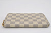 Authentic Louis Vuitton Damier Azur Zippy Compact Wallet Purse N60029 LV 6712I