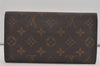 Authentic Louis Vuitton Monogram Portefeuille International M61217 Wallet 6714I