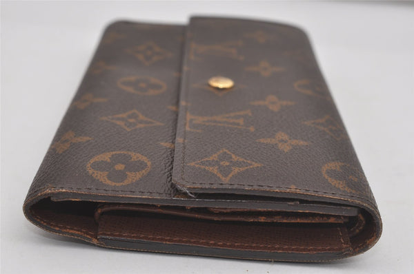 Authentic Louis Vuitton Monogram Portefeuille International M61217 Wallet 6714I