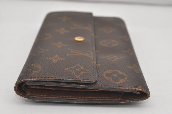 Authentic Louis Vuitton Monogram Portefeuille International M61217 Wallet 6714I