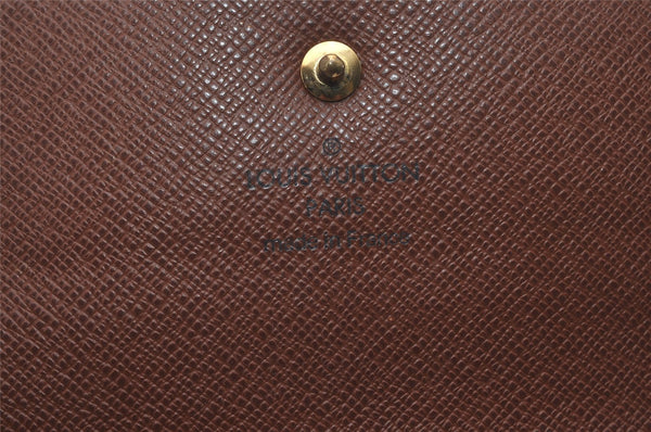 Authentic Louis Vuitton Monogram Portefeuille International M61217 Wallet 6714I