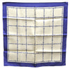 Authentic HERMES Petit Carre 40 Scarf Handkerchief Belt Pattern Silk Navy 6715E