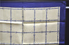 Authentic HERMES Petit Carre 40 Scarf Handkerchief Belt Pattern Silk Navy 6715E