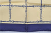 Authentic HERMES Petit Carre 40 Scarf Handkerchief Belt Pattern Silk Navy 6715E