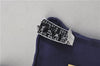 Authentic HERMES Petit Carre 40 Scarf Handkerchief Belt Pattern Silk Navy 6715E