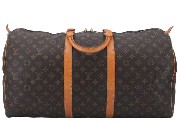 Authentic Louis Vuitton Monogram Keepall 55 Travel Boston Bag M41424 LV 6716D