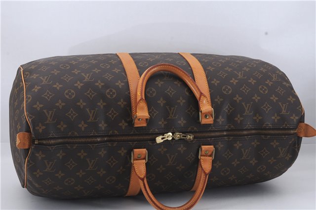 Authentic Louis Vuitton Monogram Keepall 55 Travel Boston Bag M41424 LV 6716D