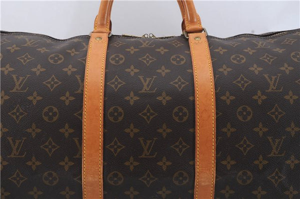 Authentic Louis Vuitton Monogram Keepall 55 Travel Boston Bag M41424 LV 6716D