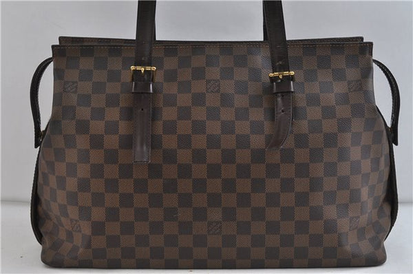 Authentic LOUIS VUITTON Damier Chelsea Shoulder Tote Bag N51119 LV 6717C