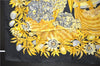 Authentic HERMES Carre 90 Scarf "PASSIFLORES" Silk Black 6717E