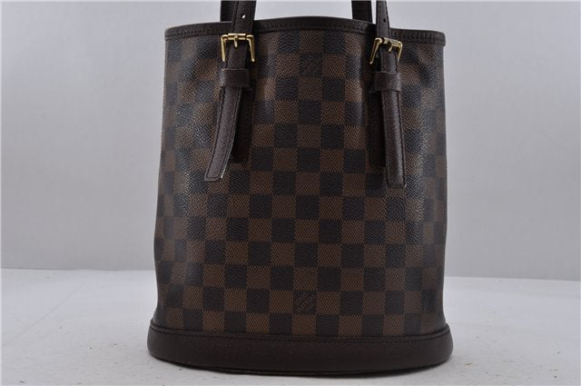 Authentic Louis Vuitton Damier Marais Bucket Shoulder Bag N42240 LV 6720D
