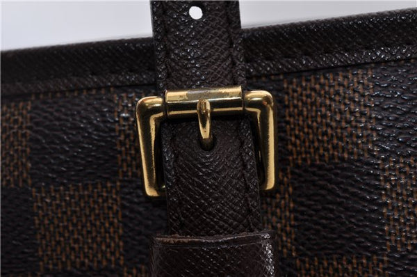 Authentic Louis Vuitton Damier Marais Bucket Shoulder Bag N42240 LV 6720D