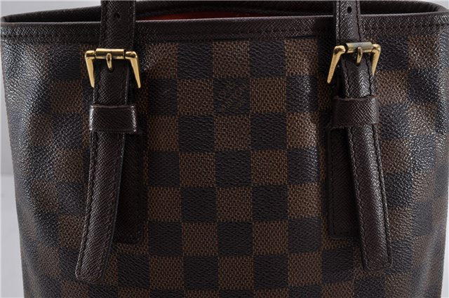 Authentic Louis Vuitton Damier Marais Bucket Shoulder Bag N42240 LV 6720D