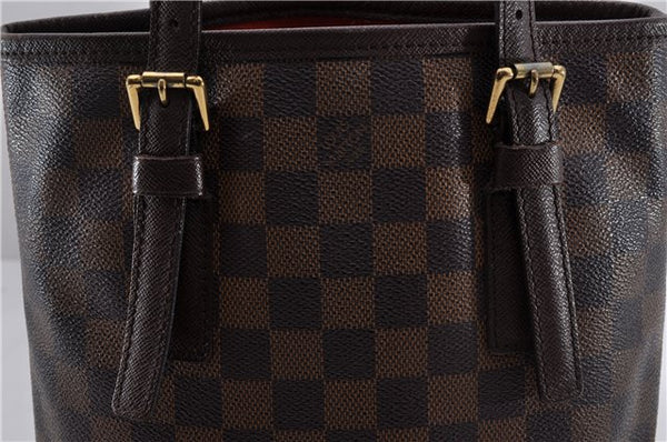 Authentic Louis Vuitton Damier Marais Bucket Shoulder Bag N42240 LV 6720D