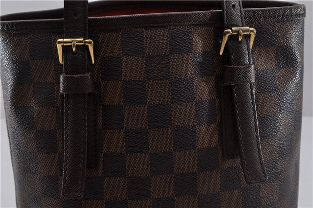 Authentic Louis Vuitton Damier Marais Bucket Shoulder Bag N42240 LV 6720D