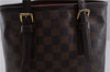 Authentic Louis Vuitton Damier Marais Bucket Shoulder Bag N42240 LV 6720D