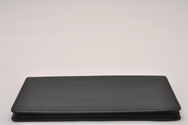 Authentic Louis Vuitton Taiga Porte Cartes Credit Wallet Black M31002 LV 6722I