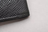 Authentic Louis Vuitton Taiga Porte Cartes Credit Wallet Black M31002 LV 6722I