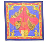 Authentic HERMES Carre 90 Scarf "Les Bissone D'e Venise" Silk Blue 6723C