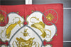 Authentic HERMES Carre 90 Scarf "SPRINGS" Silk Red 6724E