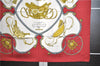 Authentic HERMES Carre 90 Scarf "SPRINGS" Silk Red 6724E