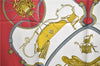 Authentic HERMES Carre 90 Scarf "SPRINGS" Silk Red 6724E