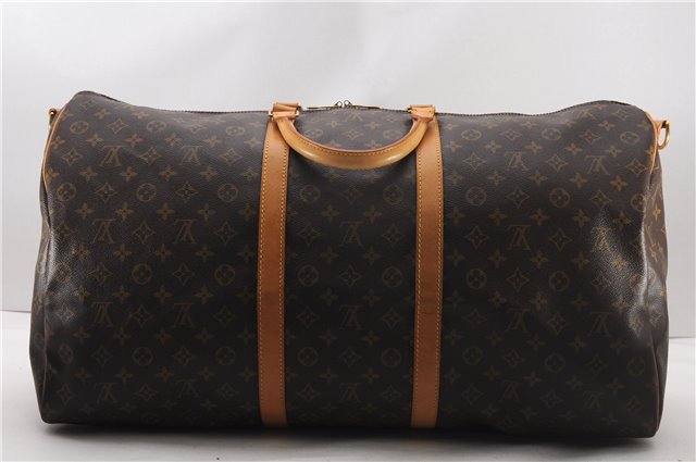 Authentic Louis Vuitton Monogram Keepall Bandouliere 60 M41412 Boston Bag 6724F