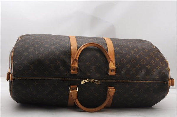 Authentic Louis Vuitton Monogram Keepall Bandouliere 60 M41412 Boston Bag 6724F